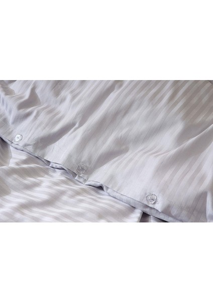 Pamuk Saten Jakarlı Gri Çift Kişilik Nevresim Takımı indirimleri