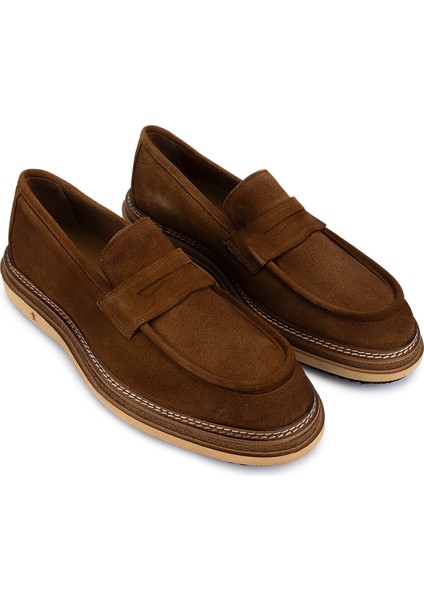 Erkek Hakiki Deri Bej Loafer Ayakkabı 537 3670 Erk Ayk Y25 Camel Suet fiyatları