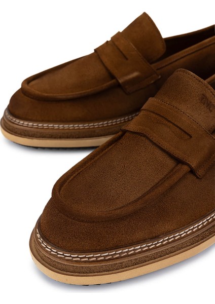 Erkek Hakiki Deri Bej Loafer Ayakkabı 537 3670 Erk Ayk Y25 Camel Suet modelleri