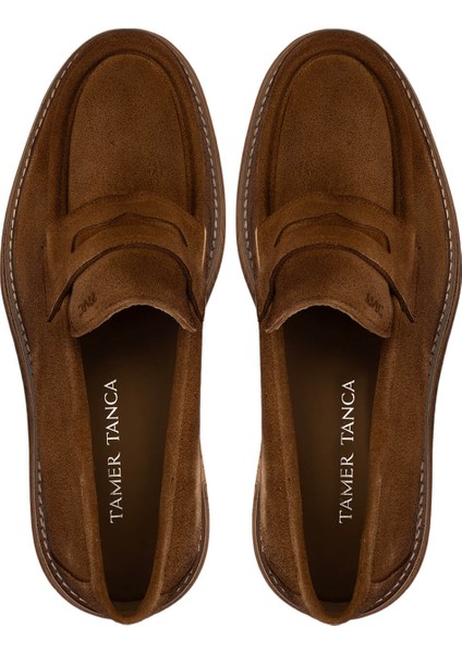 Erkek Hakiki Deri Bej Loafer Ayakkabı 537 3670 Erk Ayk Y25 Camel Suet indirimleri