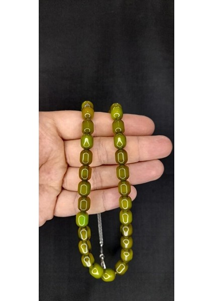 Çubuk Kehribar Tesbih Yeşil Renkli Kapsül Kesim T-403 fırsatları