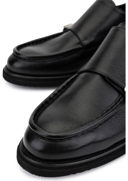 Erkek Hakiki Deri Siyah Casual Ayakkabı 537 3796 Erk Ayk SK25-26 Sıyah Shrnk modelleri