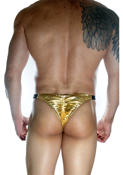Erkek Arkası Büzgülü Gold Brazillian Slip