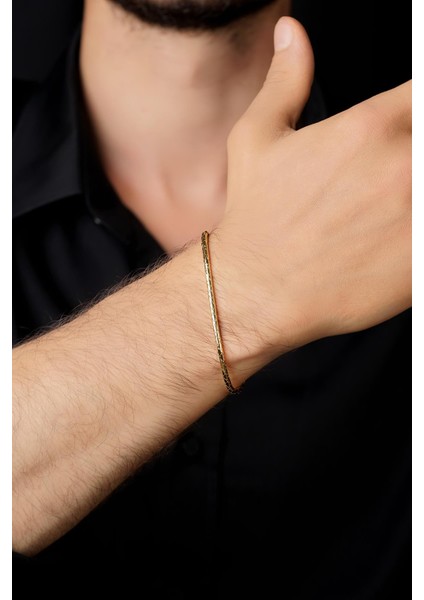 14 Ayar Altın Sativa Erkek Bileklik