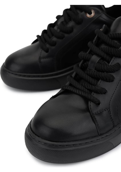Kadın Suni Deri Siyah/antrasit Sneakers & Spor Ayakkabı 735 04 Bn Ayk SK25-26 Sıyah/antrasıt modelleri