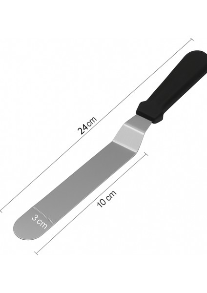 Narkalıp Paslanmaz Çelik Eğik Pasta Sıvama Spatulası Oval Uçlu Küçük Boy fiyatları