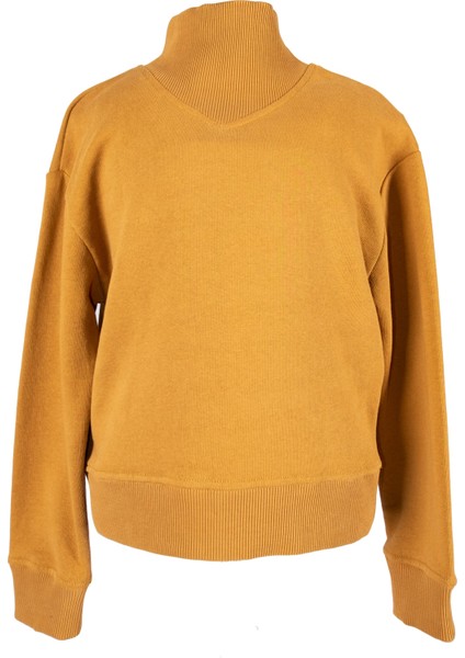Organik Boğazlı Yaka Açık Kahve Kışlık Kız Çocuk Sweatshirt fiyatları