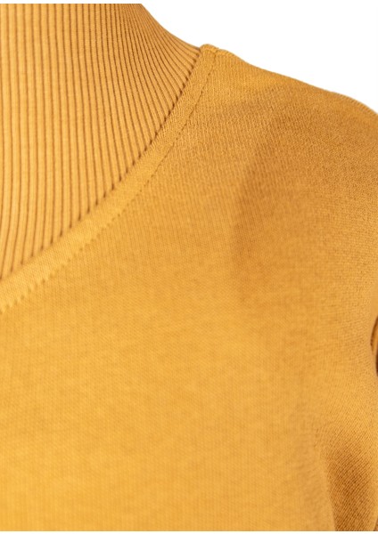 Organik Boğazlı Yaka Açık Kahve Kışlık Kız Çocuk Sweatshirt modelleri