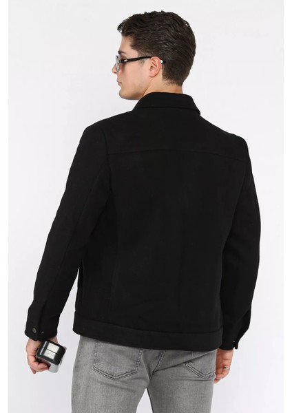 Fermuarlı Erkek Kaşe Kaban P-00018804 modelleri