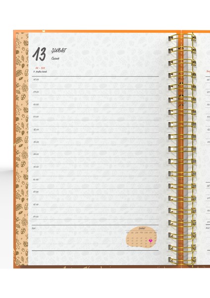 Spiralli 2026 Ajanda Mermer Turuncu indirimleri