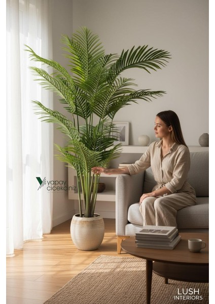 190 cm Islak Dokulu 14 Dallı Lüks Yapay Areka Ağacı modelleri