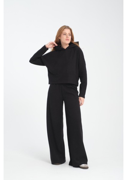 Selanik Kumaşı Wide Leg Kadın Pantolon/eşofman Altı