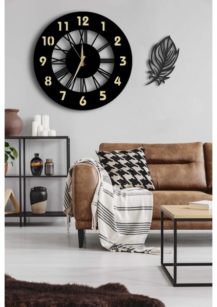 Modern Ahşap Duvar Saati Sağlam **çok Şık** ve Birarada..no:65 fiyatları