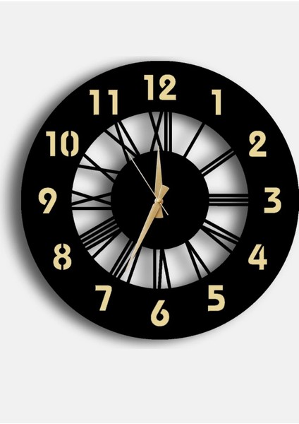 Modern Ahşap Duvar Saati Sağlam **çok Şık** ve Birarada..no:65 fırsatları