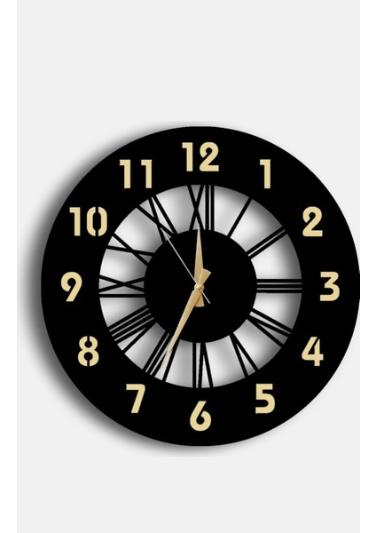 Modern Ahşap Duvar Saati Sağlam **çok Şık** ve Birarada..no:65 indirimleri