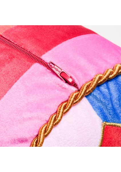 Hansı Dijital Baskılı Dolgulu Kırlent 17x47 Cm Kırmızı - Pembe