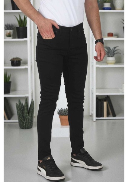 Siyah Likralı Jeans Skinny Fit Esnek Kot Pantolon 2004157