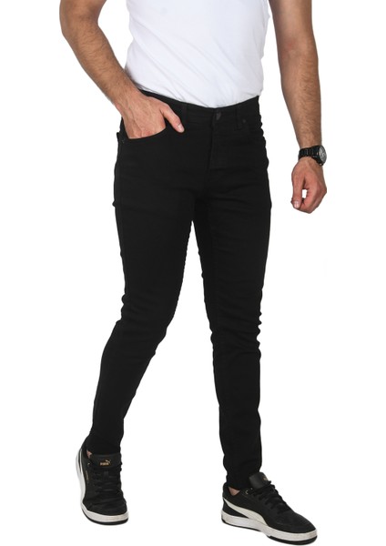Siyah Likralı Jeans Skinny Fit Esnek Kot Pantolon 2004157 indirimleri
