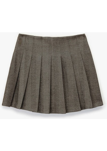 Kadın x Sima Tarkan - Kemer Detaylı Kalın Pileli Mini Etek 6WAK70065EW indirimleri