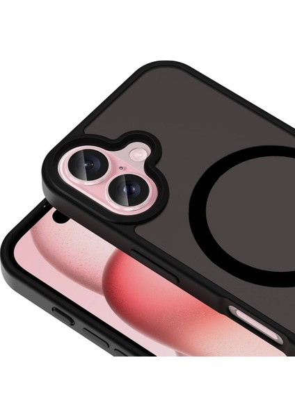 Apple iPhone 16 Plus Kılıf M-safe Şarj Özellikli Mat Arka Yüzey Vendas Sio Kapak + Hayalet Cam Ekran Koruyucu fiyatları