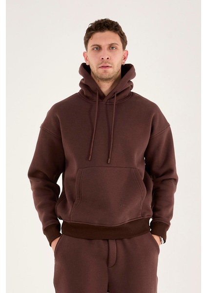 Q-4008 Kapüşonlu Üç Ip Şardonlu Sweat modelleri