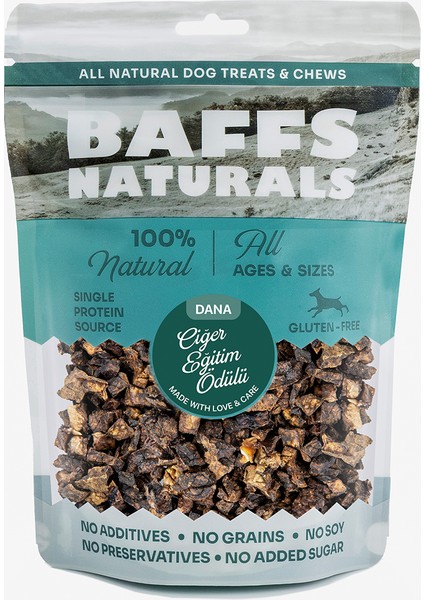 Baffs Naturals Dana Mini Ciğer %100 Doğal Köpek Eğitim Ödülü 100 gr