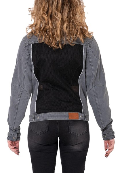 Thebikerjeans Silver Ice Korumalı File Motosiklet Kot Montu Kadın