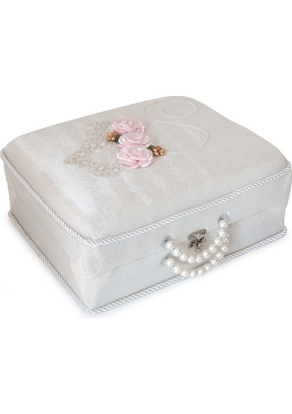 Kadife Süngerli Güllü Dantelli Çeyizlik Bohça Sandığı fiyatları