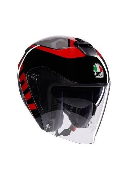 Açık Motosiklet Kaskı Irides Valenza Matt Grey Red Conf.