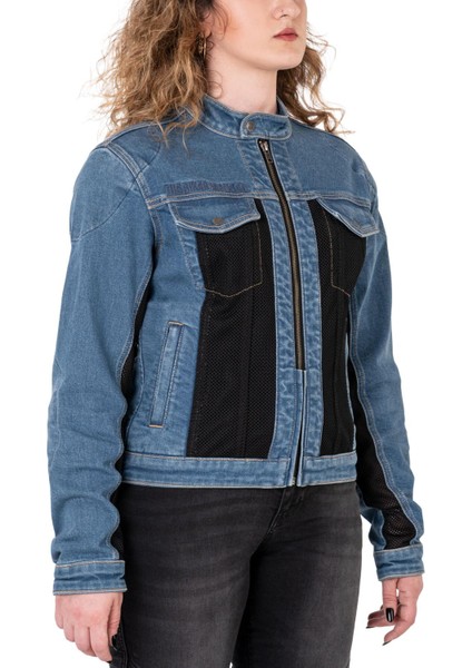 Thebikerjeans Blue Ice Korumalı File Motosiklet Kot Montu Kadın indirimleri