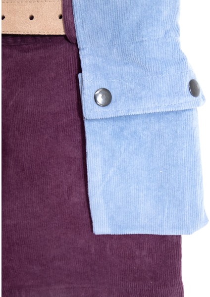 Fitillli Kadife Cep Detaylı Mor Kışlık Kız Çocuk Şort modelleri