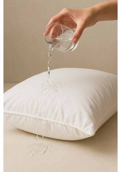 Yastık Alezi 50X70CM 2'li Yastık Kılıfı Sıvı Geçirmez Fermuarlı Alez Yastık Kılıfı