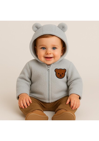 Unisex Mont Bebek Welsoft Ayı Kulaklı Fermuarlı fiyatları