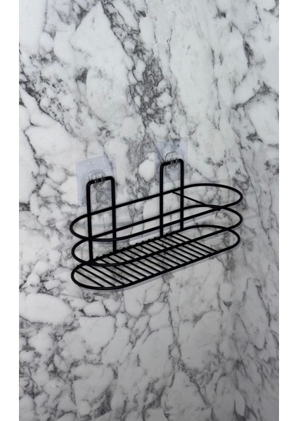 Banyo Aksesuarları Banyo Düzenleyici Yapışkanlı Saç Kurutma Makine Fön Makinesi Organizer Raf Siyah fiyatları