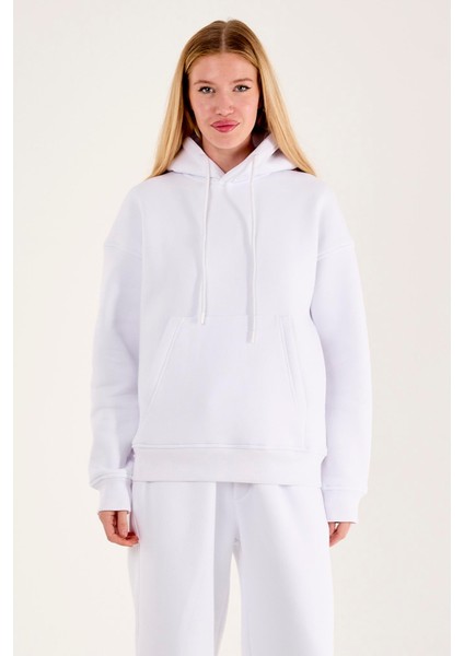 Q-4008 Kapüşonlu Üç Ip Şardonlu Sweat modelleri