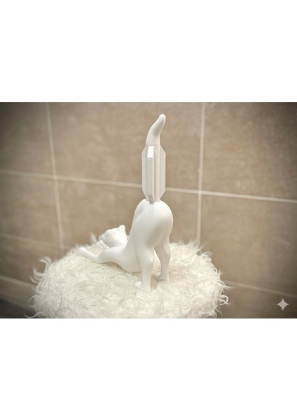 Esneyen Kedi Tuvalet Kağıdı Tutucu – Baskılı Sevimli Banyo Aksesuarı modelleri