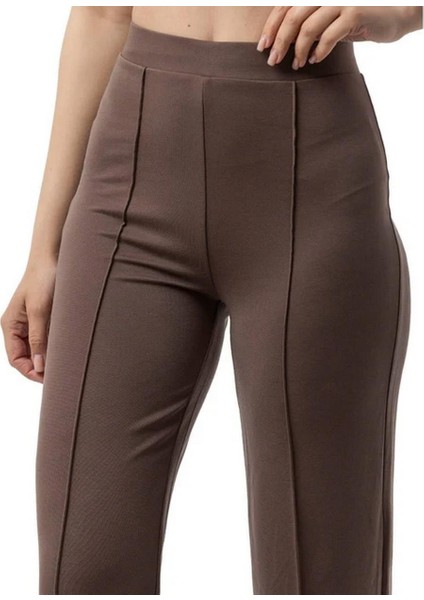 Kadın Pike Modal Kumaş Pantolon Kahverengi modelleri
