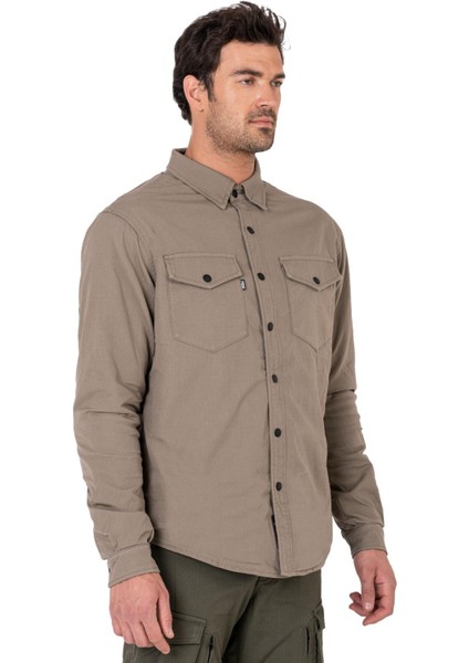 Thebikerjeans Eagle Beige Korumalı Motosiklet Gömleği Erkek modelleri