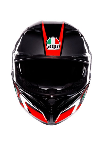 Motosiklet Kaskı K3 Mplk Striga Black Grey Red fırsatları