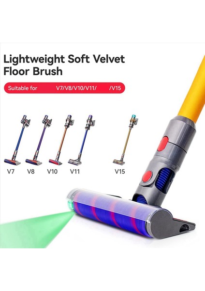 2x Yumuşak Silindir Fırça Dyson V7 V7 V8 V10 V11 V15 Kablosuz Çubuk Vakum Süpürgeleri Parçalar Parke Zemin Ek (Yurt Dışından) indirimleri