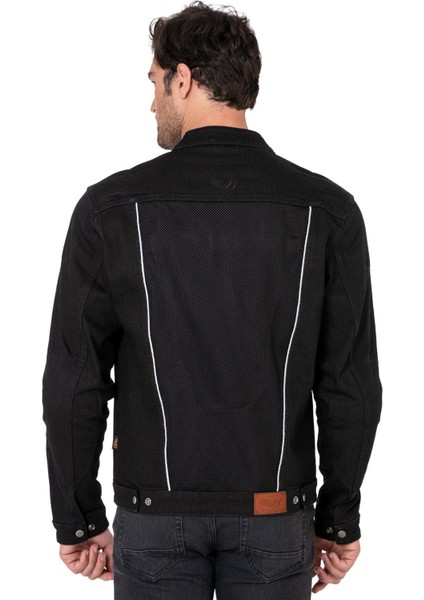 Thebikerjeans Black Ice Korumalı File Motosiklet Kot Montu Erkek fırsatları