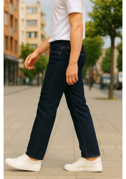 Cedy Denım Erkek Yüksel Bel Bol Kesim Boru Paça Kot Pantolon Reguler Fit Jean C336