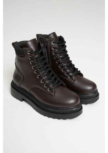 Aroif Özel Tasarım Kadın Kışlık Kalın Tabanlı Acı Kahve Bot modelleri