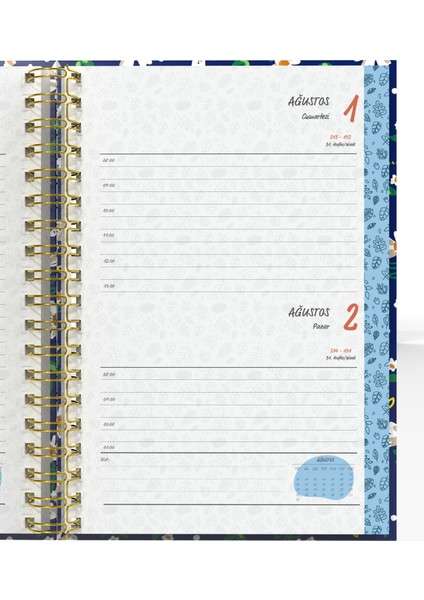 Spiralli 2026 Ajanda Flowers 3 indirimleri