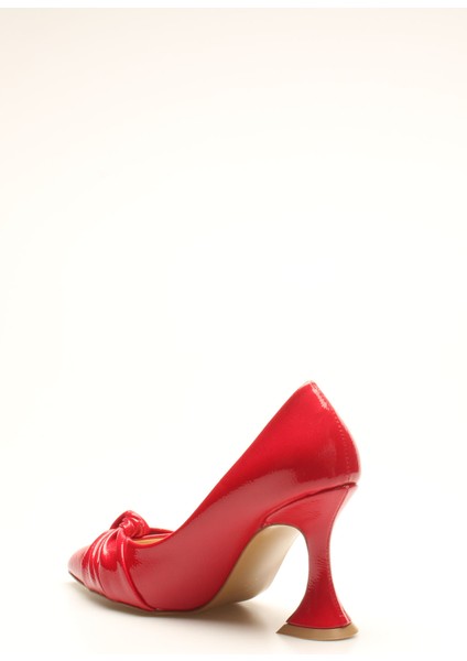 Idil Kırmızı Kırışık Rugan Kadın Topuklu fırsatları