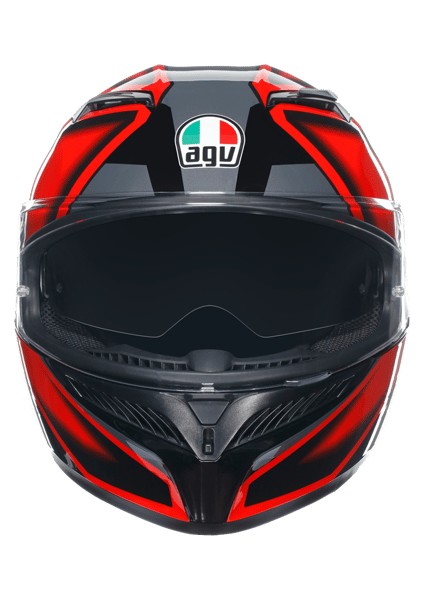 Motosiklet Kaskı K3 Mplk Compound Black Red