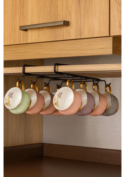 Renkli Seramik Fincan Askılığı | Mutfak Düzeni ve Şıklığı Bir Arada