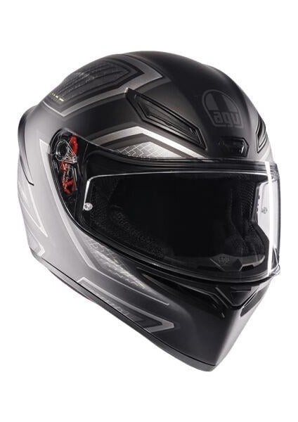 K1 S E2206 Sling Matt Black Grey Kapalı Motosiklet Kask