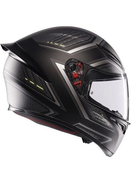 K1 S E2206 Sling Matt Black Grey Kapalı Motosiklet Kask modelleri