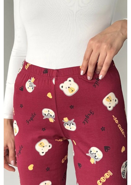 Kadın Bel Lastikli Baskılı Pijama Altı P-00018772 fiyatları